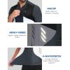 imageLittle Donkey Andy Mens Half Zip Breathable Cycling Vests Reflective Sleeveless Jerseys Lightweight Bicycle RunningShort Sleevesteel Grey