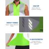 imageLittle Donkey Andy Mens Half Zip Breathable Cycling Vests Reflective Sleeveless Jerseys Lightweight Bicycle RunningSleevelessfluorescent Yellow