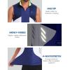 imageLittle Donkey Andy Mens Half Zip Breathable Cycling Vests Reflective Sleeveless Jerseys Lightweight Bicycle RunningSleevelessroyal Blue