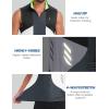 imageLittle Donkey Andy Mens Half Zip Breathable Cycling Vests Reflective Sleeveless Jerseys Lightweight Bicycle RunningSleevelesssteel Grey