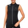 imageLittle Donkey Andy Womens Breathable Cycling Vests full Zip Reflective Sleeveless Jerseys Running Biking Shirts 4 PocketsBlack