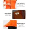 imageLittle Donkey Andy Womens Breathable Cycling Vests full Zip Reflective Sleeveless Jerseys Running Biking Shirts 4 PocketsFluorescent Orange