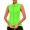 imageLittle Donkey Andy Womens Breathable Cycling Vests full Zip Reflective Sleeveless Jerseys Running Biking Shirts 4 PocketsFluorescent Yellow