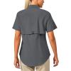 imageLittle Donkey Andy Womens Lightweight UPF 50 Short Sleeve Shirt Breathable Fishing Hiking Shirt AirHoles TechCarbon Heathershort