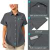 imageLittle Donkey Andy Womens Lightweight UPF 50 Short Sleeve Shirt Breathable Fishing Hiking Shirt AirHoles TechCarbon Heathershort