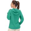 imageLittle Donkey Andy Womens Sun Protection Hoodie Jackets Long Sleeve UPF50 Shirts Hiking Travel Camp Air Holes Full ZipEmerald