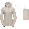 imageLittle Donkey Andy Womens Sun Protection Hoodie Jackets Long Sleeve UPF50 Shirts Hiking Travel Camp Air Holes Full ZipKhaki