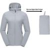 imageLittle Donkey Andy Womens Sun Protection Hoodie Jackets Long Sleeve UPF50 Shirts Hiking Travel Camp Air Holes Full ZipLight Gray