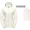 imageLittle Donkey Andy Womens Sun Protection Hoodie Jackets Long Sleeve UPF50 Shirts Hiking Travel Camp Air Holes Full ZipMarshmallow