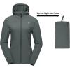 imageLittle Donkey Andy Womens Sun Protection Hoodie Jackets Long Sleeve UPF50 Shirts Hiking Travel Camp Air Holes Full ZipSteel Grey