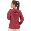 imageLittle Donkey Andy Womens Sun Protection Hoodie Jackets Long Sleeve UPF50 Shirts Hiking Travel Camp Air Holes Full ZipWatermelon Red