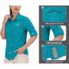 imageLittle Donkey Andy Womens UV Protection Shirt UPF 50 Breathable Long Sleeve Fishing Shirt AirHoles TechBlue Moon Heather