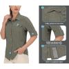 imageLittle Donkey Andy Womens UV Protection Shirt UPF 50 Breathable Long Sleeve Fishing Shirt AirHoles TechSage Heather