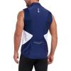 imageLittle Donkey Andy Mens Half Zip Breathable Cycling Vests Reflective Sleeveless Jerseys Lightweight Bicycle RunningSleevelessroyal Blue