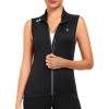 imageLittle Donkey Andy Womens Breathable Cycling Vests full Zip Reflective Sleeveless Jerseys Running Biking Shirts 4 PocketsBlack