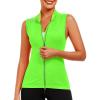 imageLittle Donkey Andy Womens Breathable Cycling Vests full Zip Reflective Sleeveless Jerseys Running Biking Shirts 4 PocketsFluorescent Yellow