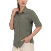 imageLittle Donkey Andy Womens UV Protection Shirt UPF 50 Breathable Long Sleeve Fishing Shirt AirHoles TechSage Heather