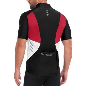 imageLittle Donkey Andy Mens Half Zip Breathable Cycling Vests Reflective Sleeveless Jerseys Lightweight Bicycle RunningShort Sleeveblack