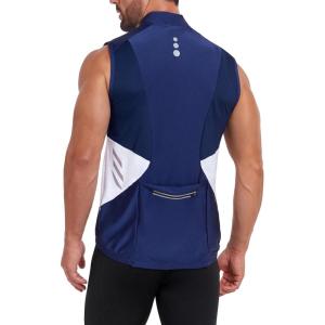 imageLittle Donkey Andy Mens Half Zip Breathable Cycling Vests Reflective Sleeveless Jerseys Lightweight Bicycle RunningSleevelessroyal Blue
