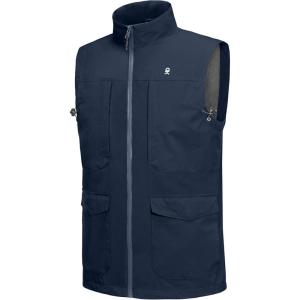imageLittle Donkey Andy Mens Lightweight Quick Dry Vest Windproof Sleeveless Jacket with 12 Pockets for Fishing TravelDeep Blue