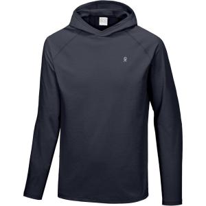 imageLittle Donkey Andy Mens Quick Dry UPF Hoodie Shirt Long Sleeve Breathable UV Protection for Fishing HikingDeep Gray