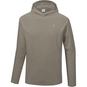 imageLittle Donkey Andy Mens Quick Dry UPF Hoodie Shirt Long Sleeve Breathable UV Protection for Fishing HikingDeep Khaki
