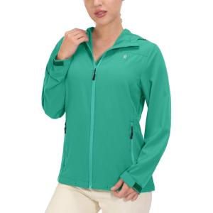 imageLittle Donkey Andy Womens Sun Protection Hoodie Jackets Long Sleeve UPF50 Shirts Hiking Travel Camp Air Holes Full ZipEmerald