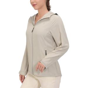 imageLittle Donkey Andy Womens Sun Protection Hoodie Jackets Long Sleeve UPF50 Shirts Hiking Travel Camp Air Holes Full ZipKhaki