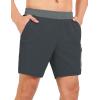 imageLittle Donkey Andy Mens 7quot Running Shorts with Liner Quick Dry Stretch Athletic Workout Shorts with Zipper PocketsCarbonBlack Heathera1