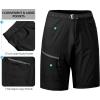 imageLittle Donkey Andy Mens Hiking Cargo Shorts with Belt Lightweight Quick Dry Bermuda ShortsBlack