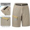 imageLittle Donkey Andy Mens Hiking Cargo Shorts with Belt Lightweight Quick Dry Bermuda ShortsLight Khaki