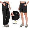 imageLittle Donkey Andy Womens Hiking Zip Off Pants Quick Dry Convertible Shorts UPF 50 Lightweight Outdoor Fishing Safari PantsZblack