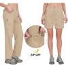 imageLittle Donkey Andy Womens Hiking Zip Off Pants Quick Dry Convertible Shorts UPF 50 Lightweight Outdoor Fishing Safari PantsZkhaki