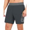 imageLittle Donkey Andy Mens 7quot Running Shorts with Liner Quick Dry Stretch Athletic Workout Shorts with Zipper PocketsCarbonBlack Heathera1