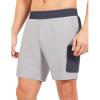 imageLittle Donkey Andy Mens 7quot Running Shorts with Liner Quick Dry Stretch Athletic Workout Shorts with Zipper PocketsGrayGray Heathera1