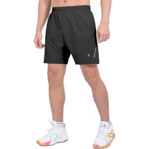 imageLittle Donkey Andy Mens Athletic Running Shorts Lightweight QuickDry Breathable Gym Shorts with Mesh Liner1black