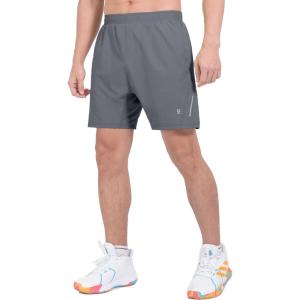 imageLittle Donkey Andy Mens Athletic Running Shorts Lightweight QuickDry Breathable Gym Shorts with Mesh Liner2gray