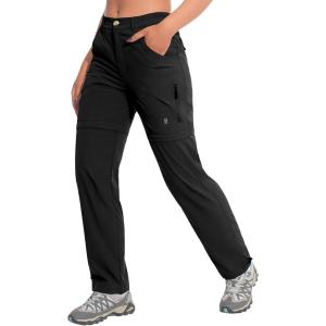 imageLittle Donkey Andy Womens Hiking Zip Off Pants Quick Dry Convertible Shorts UPF 50 Lightweight Outdoor Fishing Safari PantsYblack