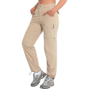 imageLittle Donkey Andy Womens Hiking Zip Off Pants Quick Dry Convertible Shorts UPF 50 Lightweight Outdoor Fishing Safari PantsYkhaki