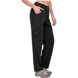 imageLittle Donkey Andy Womens Hiking Zip Off Pants Quick Dry Convertible Shorts UPF 50 Lightweight Outdoor Fishing Safari PantsZblack