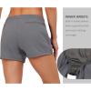 imageLittle Donkey Andy Womens Running ShortsQuick Dry Athletic Shorts Workout Sport Gym Shorts with PocketsUpgraded Grey