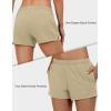 imageLittle Donkey Andy Womens Running ShortsQuick Dry Athletic Shorts Workout Sport Gym Shorts with PocketsUpgraded Khaki