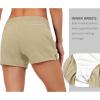imageLittle Donkey Andy Womens Running ShortsQuick Dry Athletic Shorts Workout Sport Gym Shorts with PocketsUpgraded Khaki