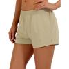 imageLittle Donkey Andy Womens Running ShortsQuick Dry Athletic Shorts Workout Sport Gym Shorts with PocketsUpgraded Khaki