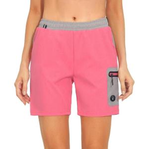 imageLittle Donkey Andy Womens 7quot Running Shorts with Liner Quick Dry Stretch Athletic Workout Shorts with Zipper PocketsPink Heathera1