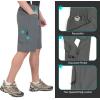 imageLittle Donkey Andy Mens Hiking Cargo Shorts with 9 Pockets Lightweight WaterResistant Quick Dry Golf Travel ShortsA1 Gray