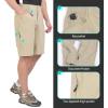 imageLittle Donkey Andy Mens Hiking Cargo Shorts with 9 Pockets Lightweight WaterResistant Quick Dry Golf Travel ShortsA1 Khaki