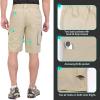 imageLittle Donkey Andy Mens Hiking Cargo Shorts with 9 Pockets Lightweight WaterResistant Quick Dry Golf Travel ShortsA1 Khaki