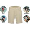 imageLittle Donkey Andy Mens Hiking Cargo Shorts with 9 Pockets Lightweight WaterResistant Quick Dry Golf Travel ShortsA1 Khaki