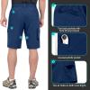 imageLittle Donkey Andy Mens Hiking Cargo Shorts with 9 Pockets Lightweight WaterResistant Quick Dry Golf Travel ShortsBlue